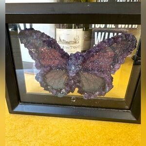 Tyler Thrasher crystallized Amethyst Monarch butterfly